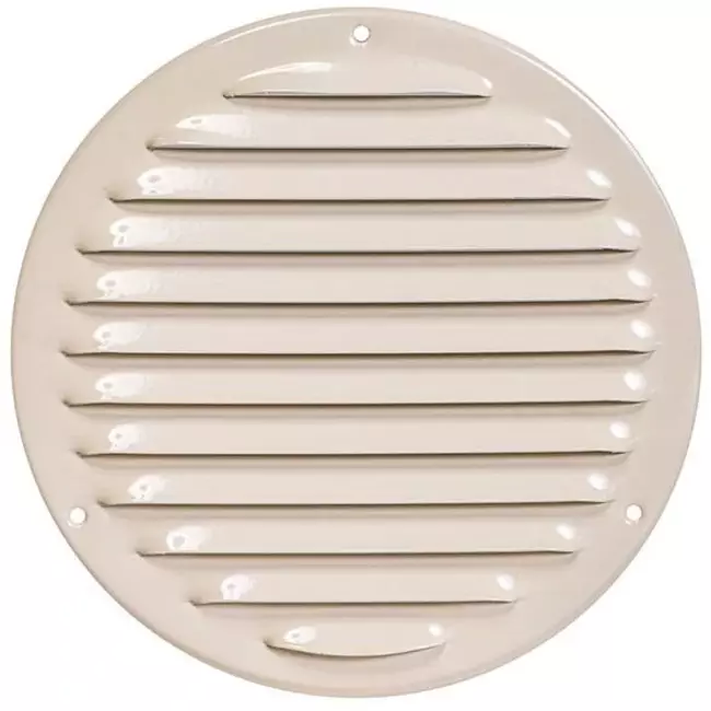 Grille de ventilation métal ronde Ø 160 mm beige - MR100Y - RAL1015