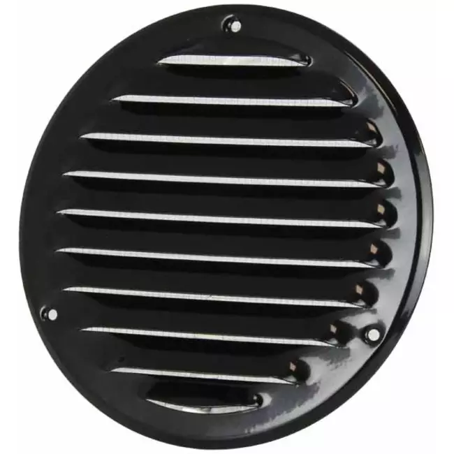 Metalen ventilatierooster rond Ø160 mm zwart - MR160M - RAL9005