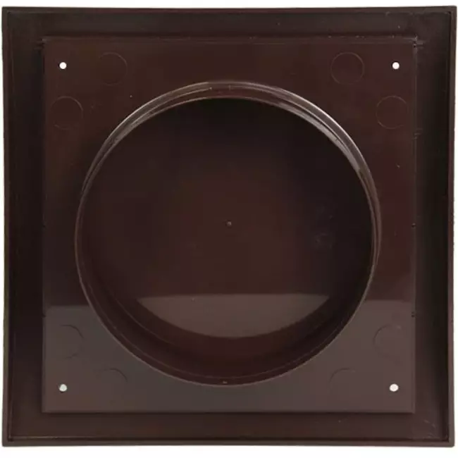Gevelrooster met terugslagklep 190x190 mm diameter 150 mm bruin - ND15FVB
