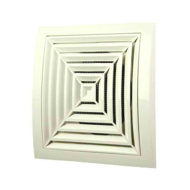 Grille de plafond carrée 190 x 190 mm diamètre : 150 blanc - ND15G