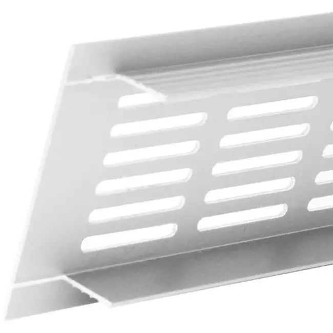 Plintrooster aluminium - wit L=300mm x H=60mm - RA630