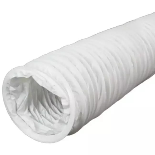 PVC 125 mm flexibele witte slang - 6 m
