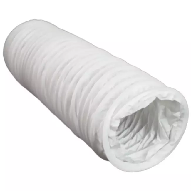 PVC 125 mm flexibele witte slang - 6 m