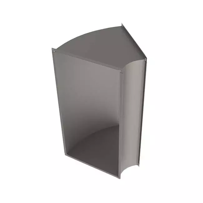 Bocht 45 graden verticaal B=100 mm x H=100 mm