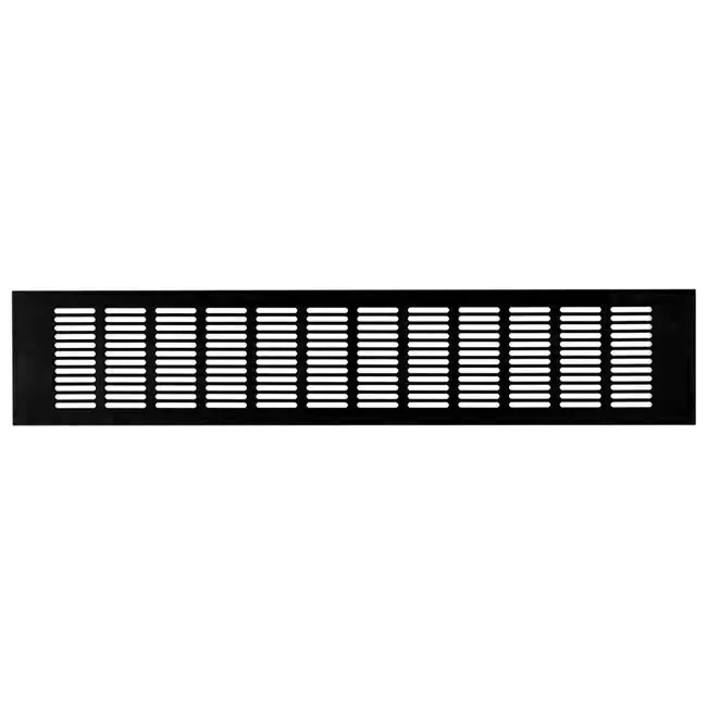 Grille de ventilation plinthe aluminium - noir L = 500 mm x H = 100 mm - RA1050B