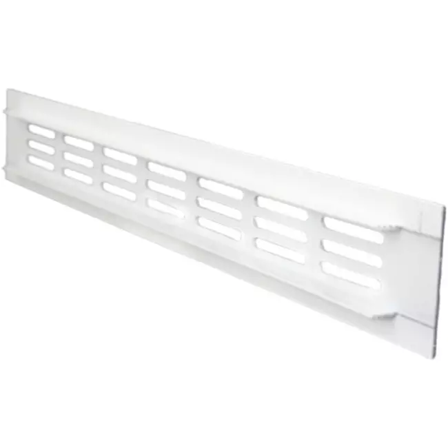 Grille de ventilation plinthe aluminium - blanc L = 300 mm x H = 40 mm - RA430
