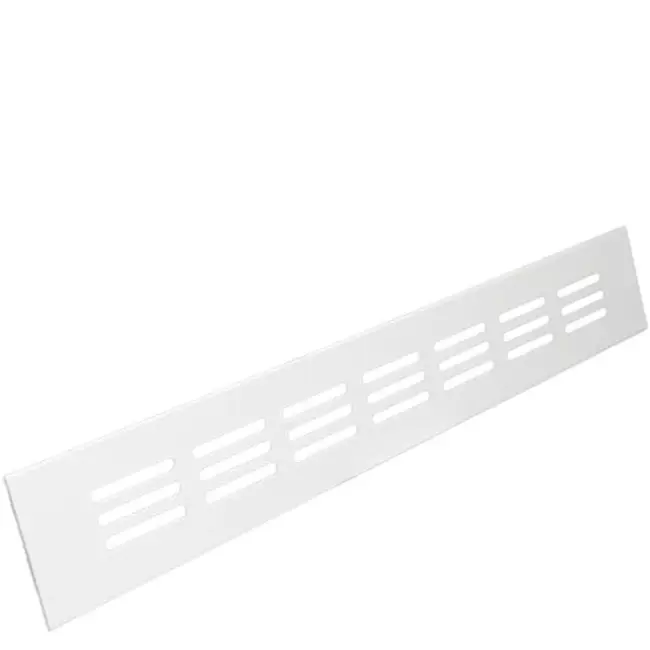 Grille de ventilation plinthe aluminium - blanc L = 300 mm x H = 40 mm - RA430