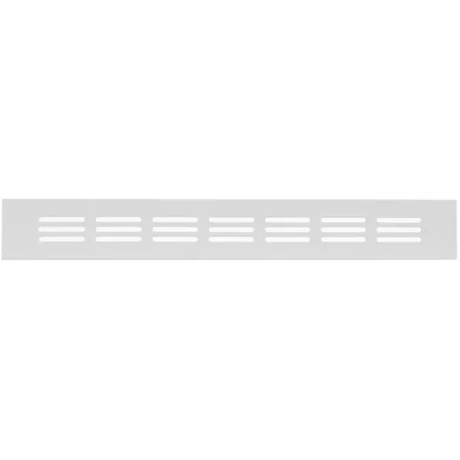 Grille de ventilation plinthe aluminium - blanc L = 300 mm x H = 40 mm - RA430