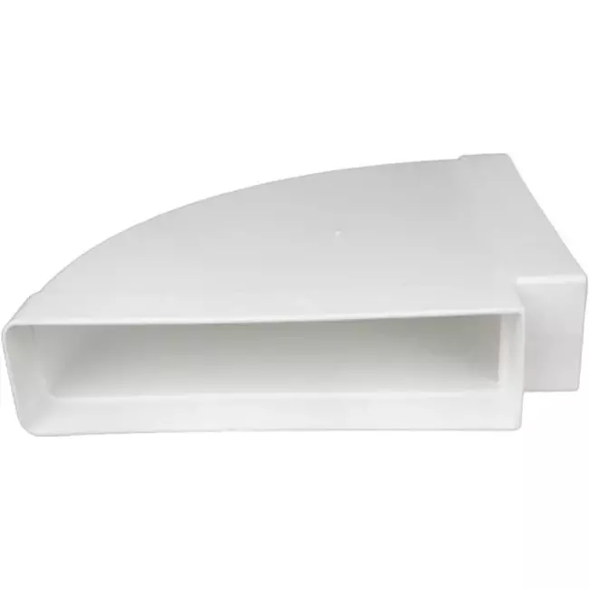 Rechthoekige kunststof horizontale 90° bocht 220x90mm - KLH29-90