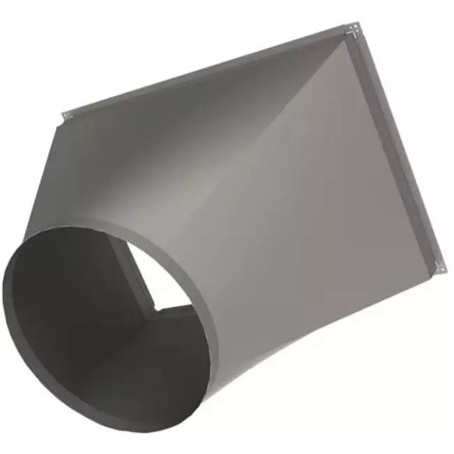 Rond op rechthoekig verloop B=700 mm x H=500 mm