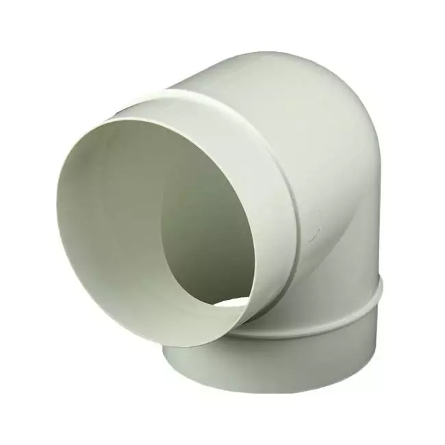 Ronde kunststof 90 ° bocht diameter: 125 mm AL125-90