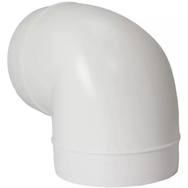 Ronde kunststof 90 ° bocht diameter: 125 mm AL125-90