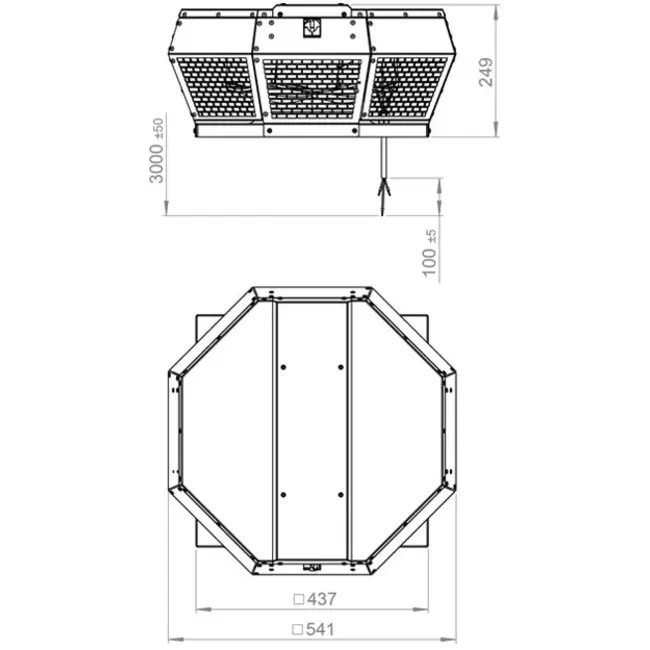 Ventilateur de toit métal horizontal - DHA 315 E4P 42