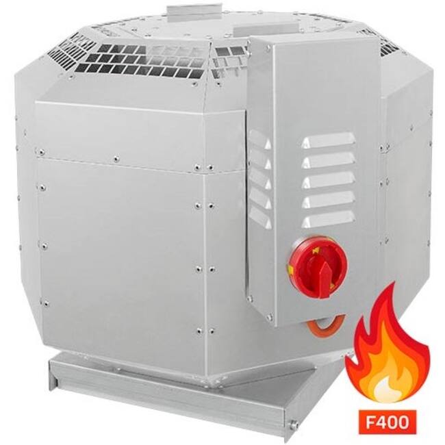Tourelle de ventilation à amortissement vertical Ruck pour hotte de cuisine 3795 m³/h (DVNI 315 D2 F4 30)