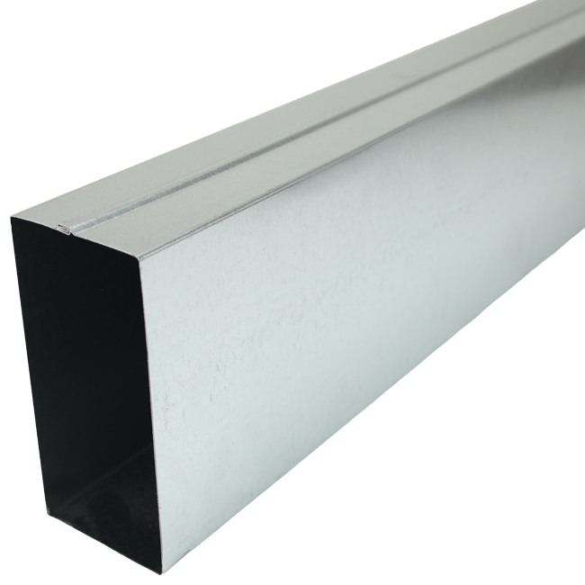 Gegalvaniseerd instortkanaal 220x80 mm met lengte 3000 mm