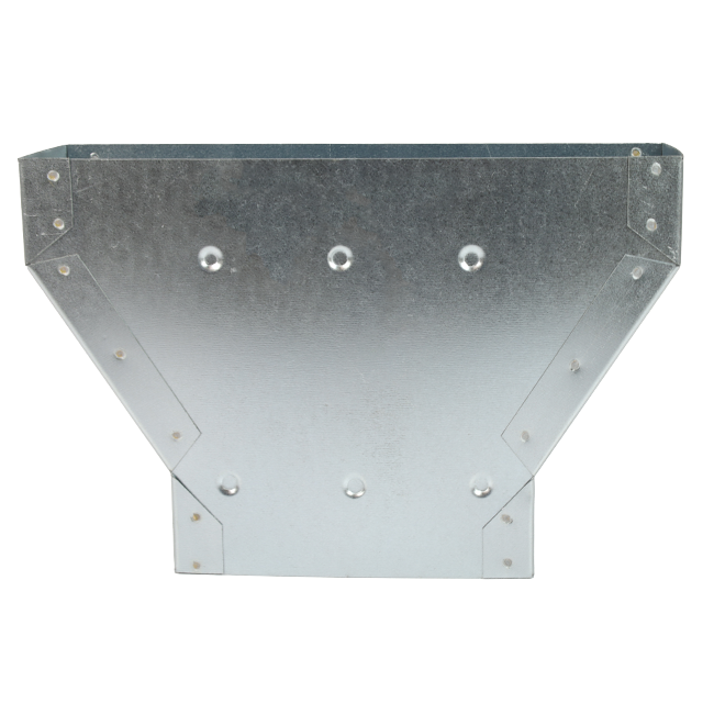 Réducteur de  300 x 80 mm à 220 x 80 mm pour gaines plates galvanisées