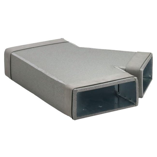 Thermoduct T-stuk 45 graden 220x80 - 170x80 tbv instortkanaal