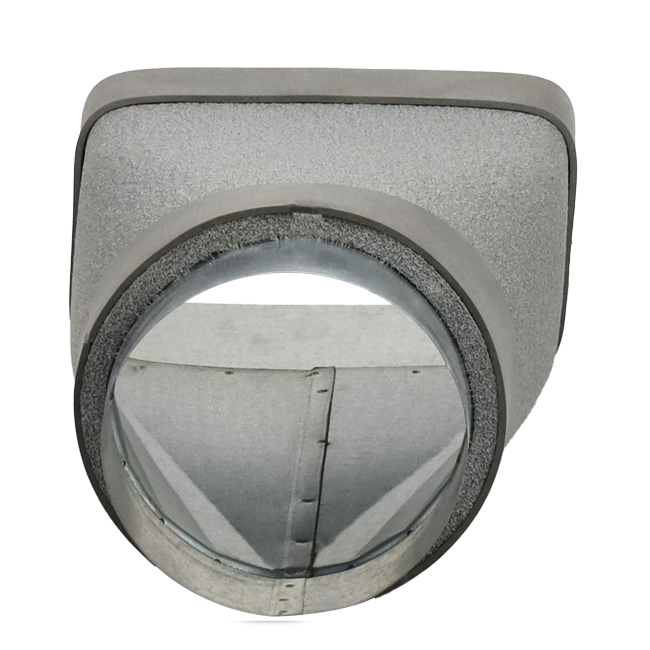Thermoduct verloopstuk 170x80 naar diameter 150 mm tbv instortkanaal