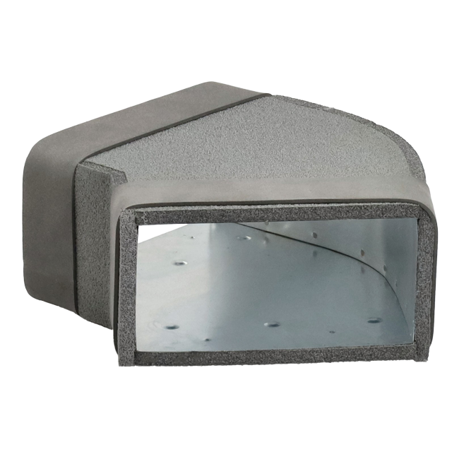 Thermoduct bocht 45 graden 170x80 horizontaal tbv instortkanaal