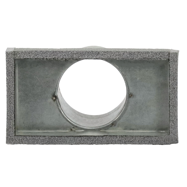 Thermoduct einddeksel 220x80 mm met aansluiting diameter 80 mm