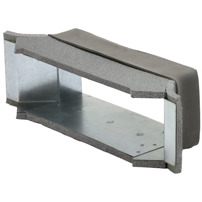 Thermoduct zijaansluiting 170mm x 80mm voor rechthoekig instortkanaal