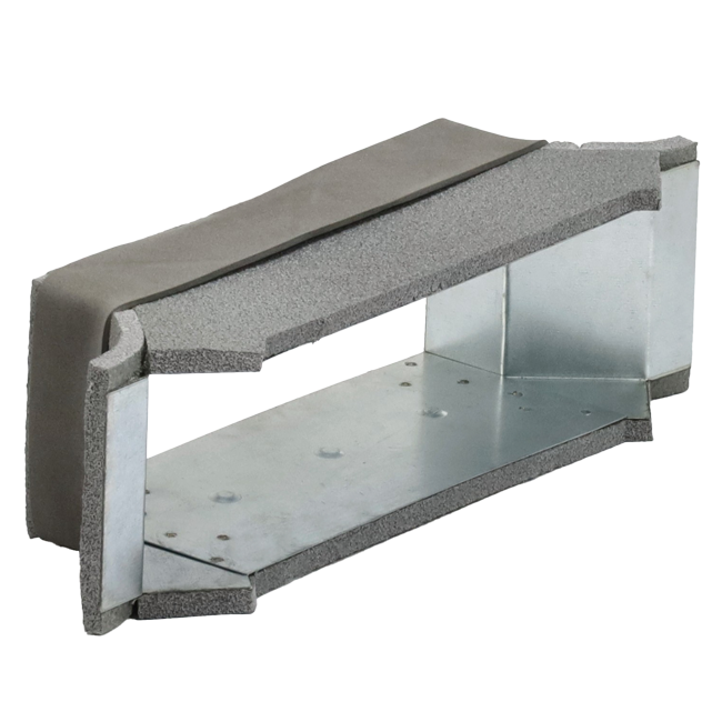 Thermoduct zijaansluiting 170mm x 80mm voor rechthoekig instortkanaal