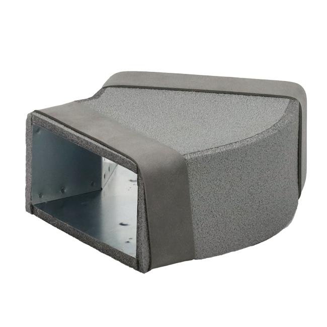 Thermoduct instortbocht 45 graden 300x80 mm horizontaal
