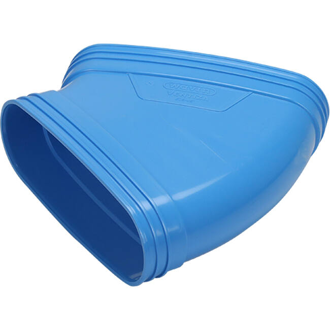 Wavin Ventiza bocht 45 graden PVC ovaal 235x80 mm horizontaal M/M