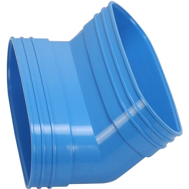 Wavin Ventiza bocht 45 graden PVC ovaal 195x80 mm verticaal M/M