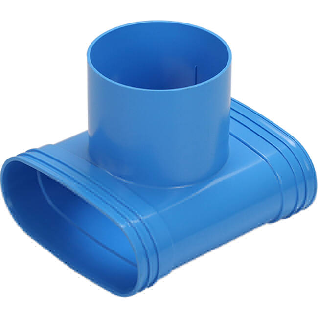 Wavin Ventiza T-stuk PVC ovaal 235x80 mm met diameter 160 mm M/M/M