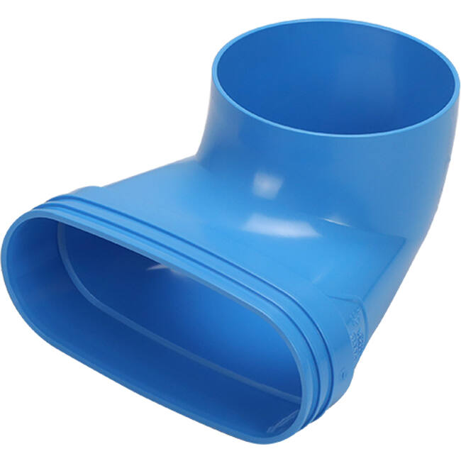 Wavin Ventiza Élément terminal 90 degrés PVC ovale 235x80x100 mm par diamètre 160 mm M/M