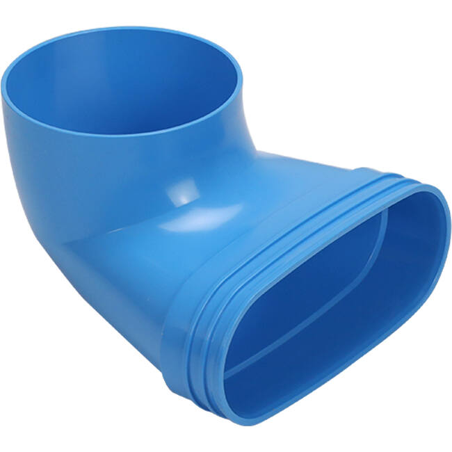 Wavin Ventiza Élément terminal 90 degrés PVC ovale 235x80x100 mm par diamètre 160 mm M/M