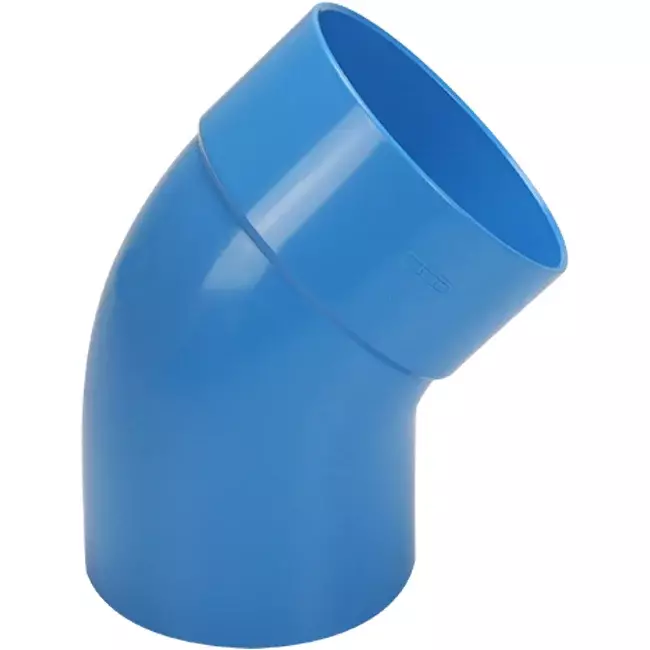 Wavin Ventiza bocht 45 graden PVC rond met diameter 80 mm M/S