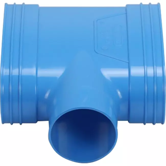 Wavin Ventiza T-stuk PVC ovaal 195x80 mm M/M/S