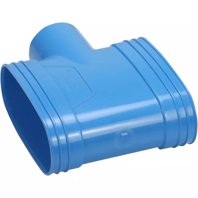 Wavin Ventiza T-stuk PVC ovaal 195x80 mm M/M/S