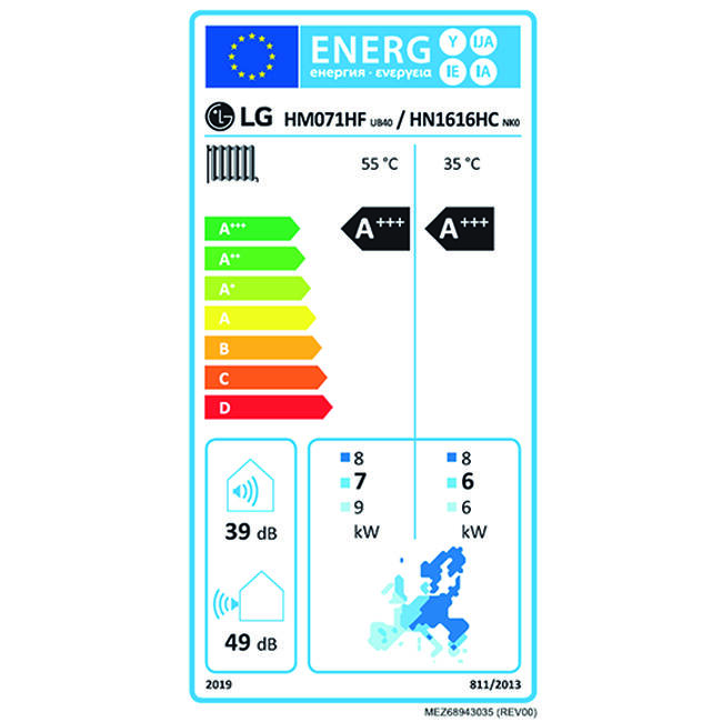 LG Therma-V Monobloc warmtepomp R290 1 fase 7,0 kW