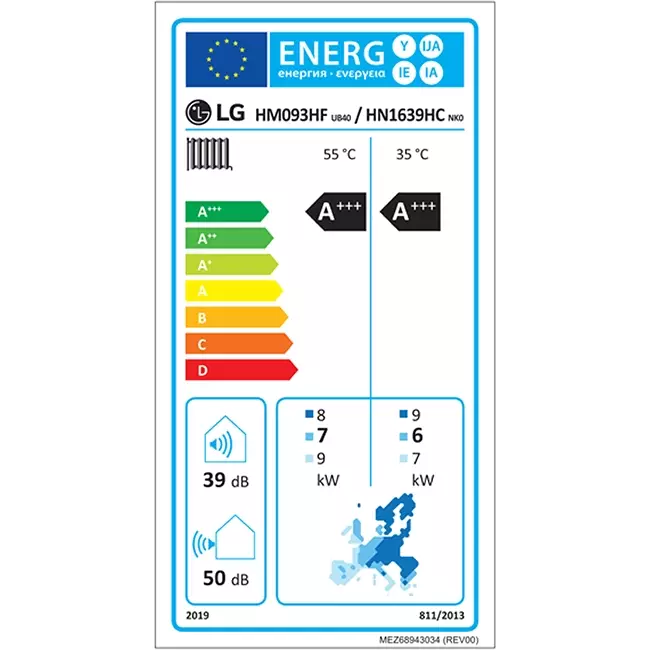 LG Therma-V Monobloc warmtepomp R290 3 fase 9,0 kW