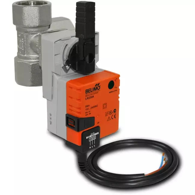 Drieweg kogelkraan DN20 met actuator 230 V - STK 02