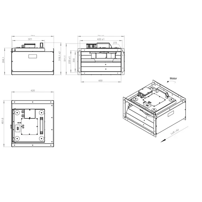 Kanaalventilator geïsoleerd energiezuinig - KVRI 4020 EC 32