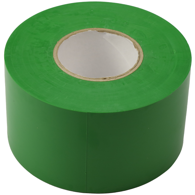 Ruban PVC vert 50 mm de large - rouleau 33 m