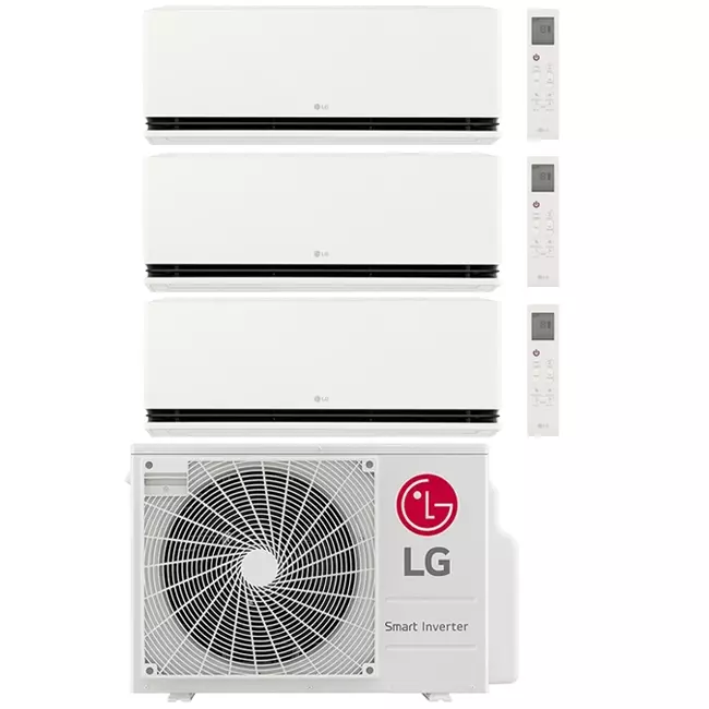 LG Triple split airco MU3R19-090912P R32 2x2,5 kW + 1x3,5 kW set