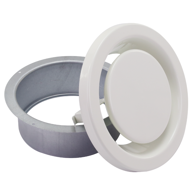 Valve d'échappement de ventilation 125mm avec ressorts métalliques - EAV-C125 RAL9010