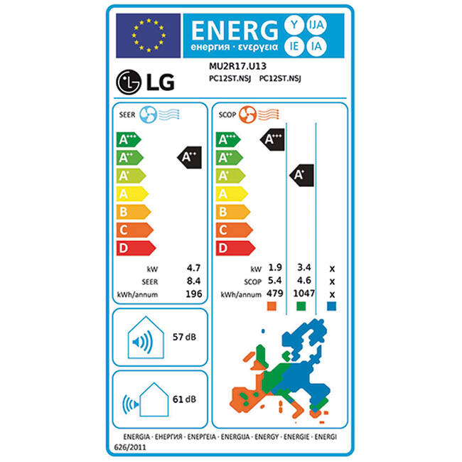 Climatiseur LG Multi split MU2R17-1212 R32 2x3.5 kW set