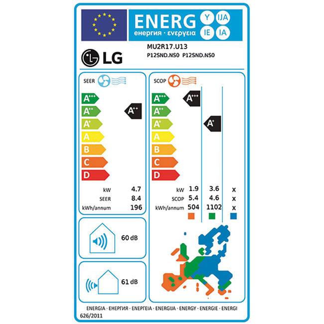 LG Climatiseur multi split MU2R17-1212P R32 2x3.5 kW set