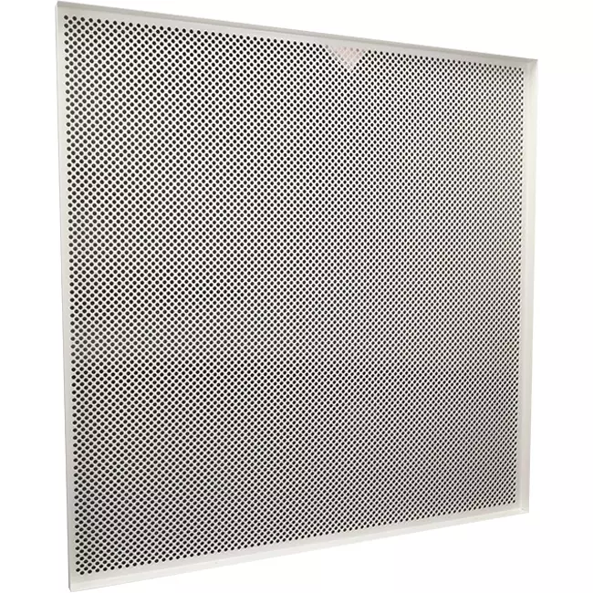Geperforeerde plafondplaat 600 x 600 mm voor inleg in systeemplafonds - RAL9016