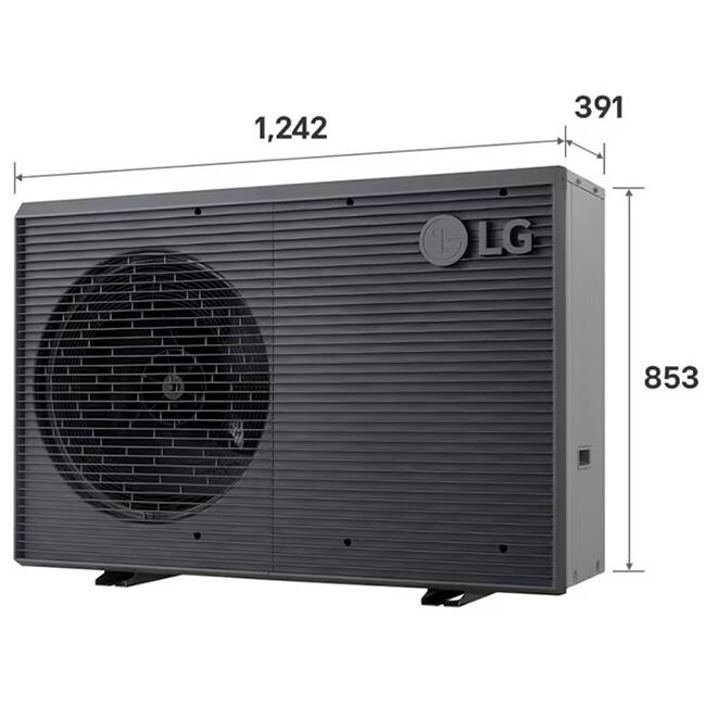 LG Therma-V Monobloc S warmtepomp R32 1 fase 9,0 kW