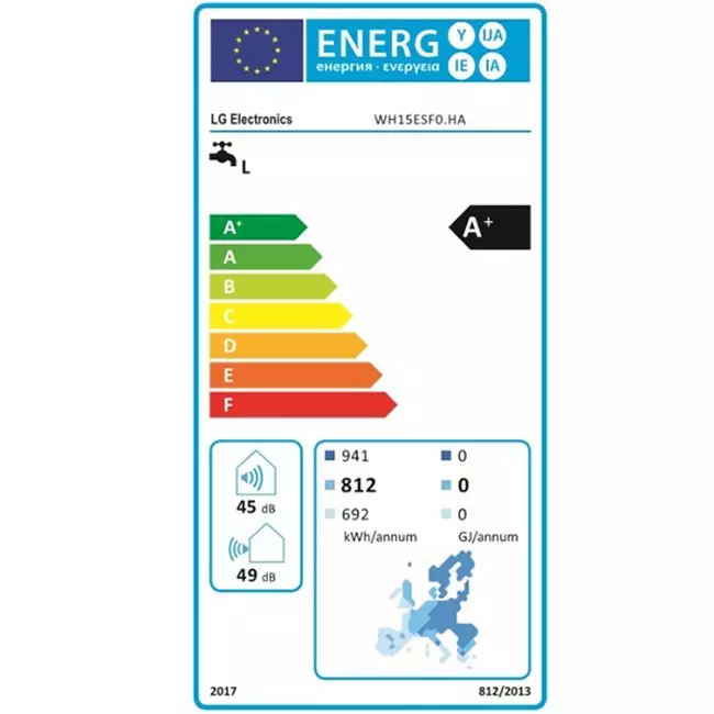 LG Therma-V warmtepompboiler 150L 230V - WH15ES