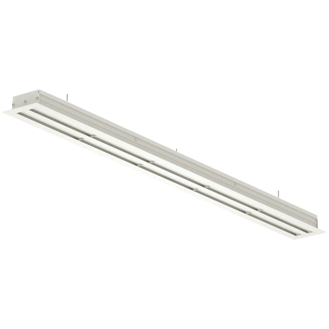 Diffuseur de ligne aluminium avec 4 lames orientables - 2000 mm - RAL 9010