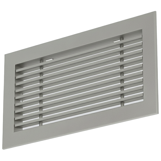 Grille à barreaux en aluminium - avec ressorts de friction - 600x100 mm - Aluminium anodisé