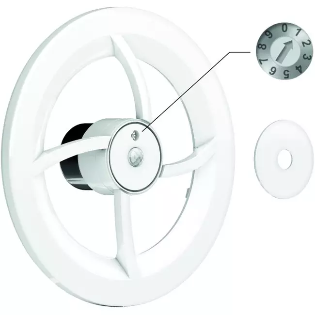 Solara badkamerventilator met heat mover - 100 mm diameter - mat wit